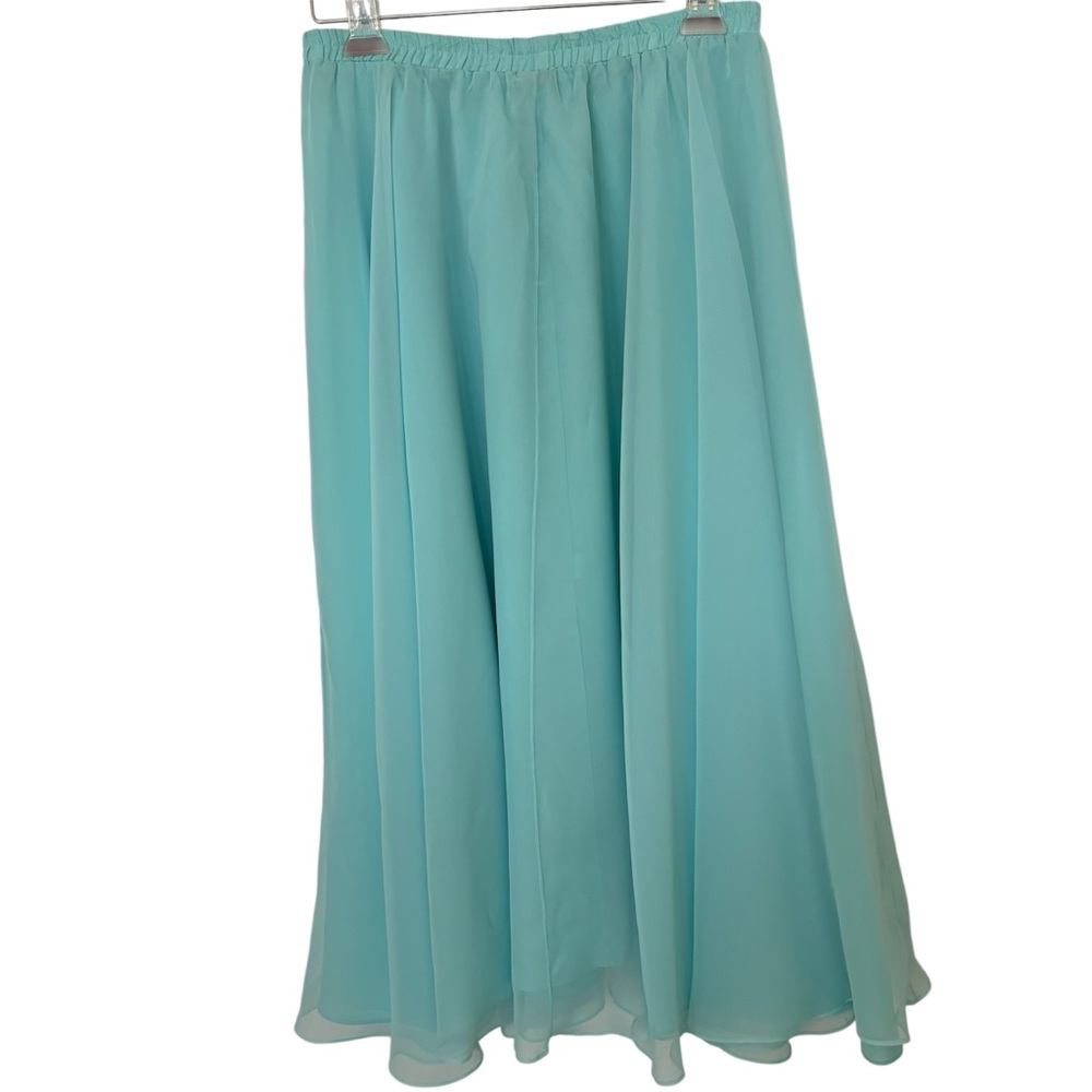 Baby Blue Vintage Full Length Skirt Size 14